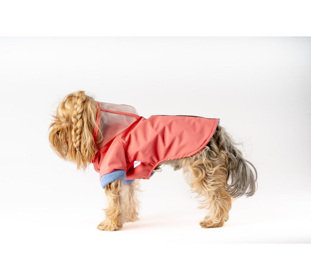 ŞEFFAF KAPÜŞONLU YAĞMURLUK PEMBE